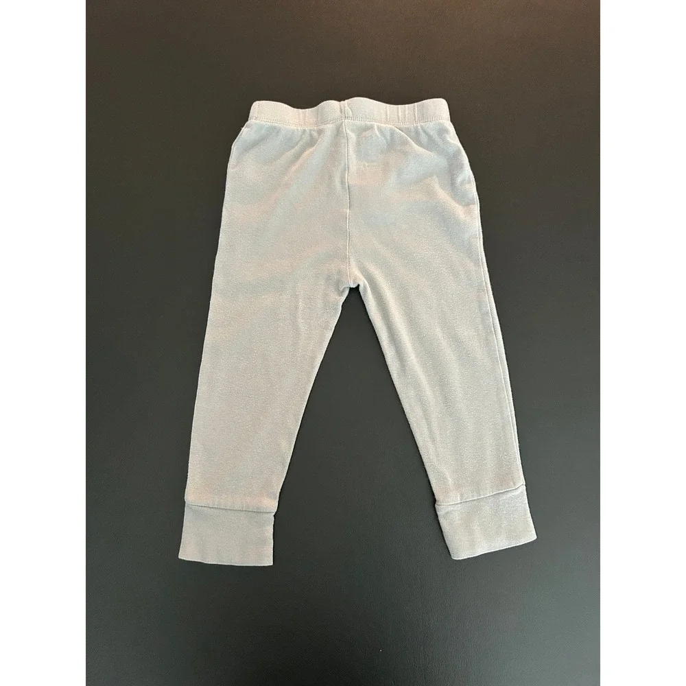 Wonder Nation Baby Leggings 18M Light Blue Gray Cotton Blend Elastic Waist 1338